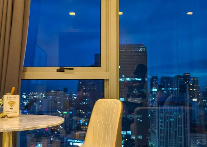 公寓 Luxury Highrise Stunning View Bts Nana 曼谷